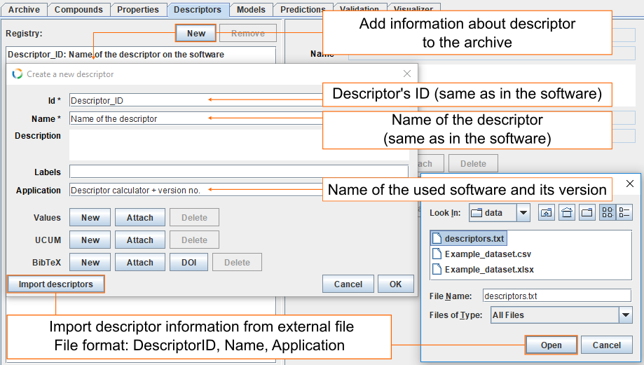 Descriptor information