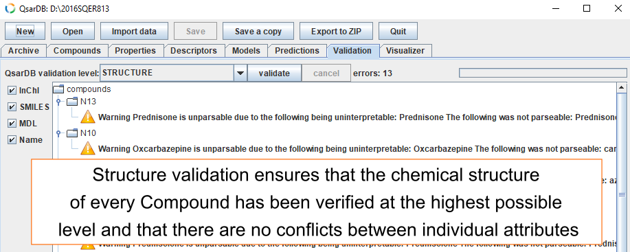 Structure validation