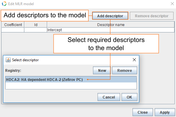 Add descriptor to the model