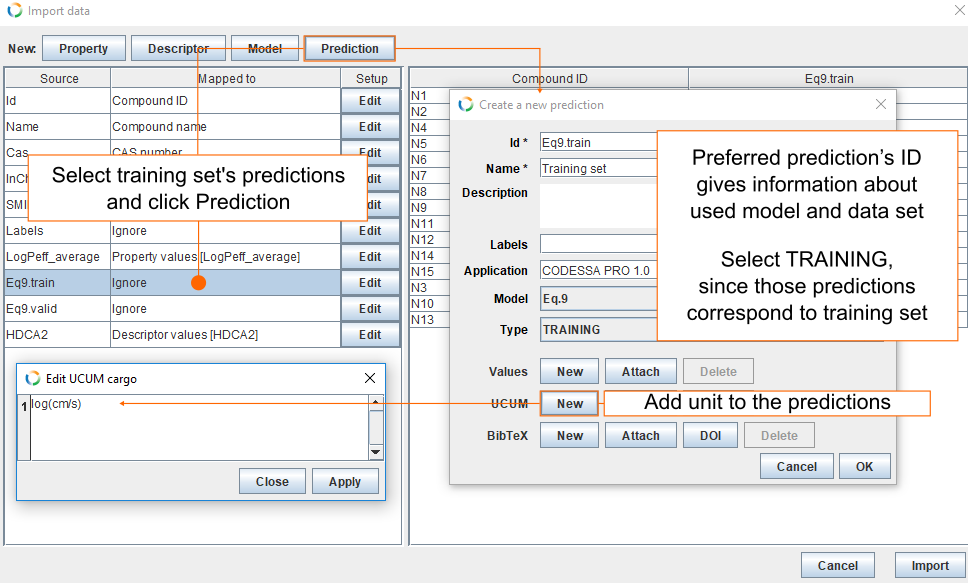 Import training set predictions